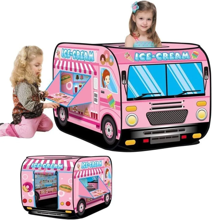 112X70X70Cm Foldable Ice Cream Truck Kids Play Tent