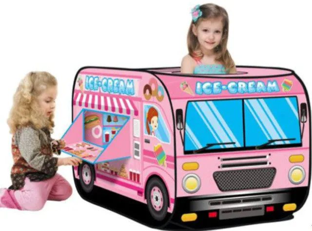 112X70X70Cm Foldable Ice Cream Truck Kids Play Tent