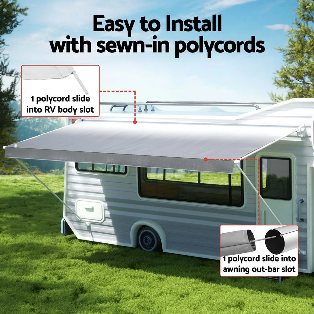 17ft Caravan Awning | RV Replacement Fabric | 4.93M x 2.42M