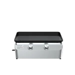 2-Burner Portable Propane Gas Grill with Griddle Top