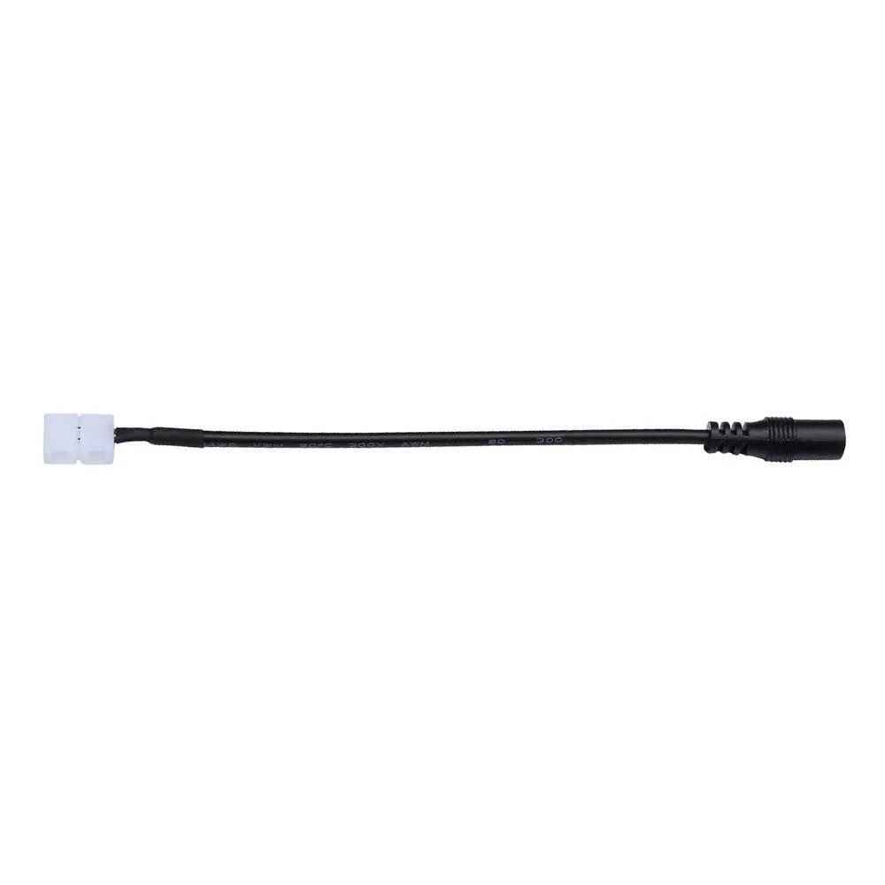 2-Pin Clip-On to Female DC Plug LED Tape Power Feeds - 18 in