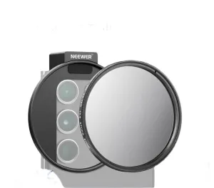 67mm Clip on Nd Phone Filter Kit Optical Glasses & Polymer Safety Film 15.6 Stop 3.8 Optical Density