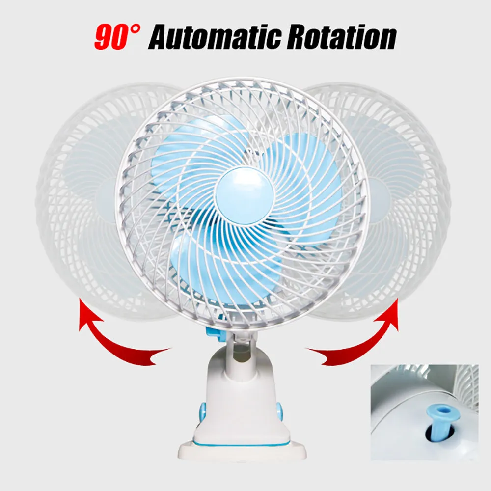 6" Oscillating Fan | Clip Fan 2 Speed | For Hydroponics Grow Tent | Student Desk Fan
