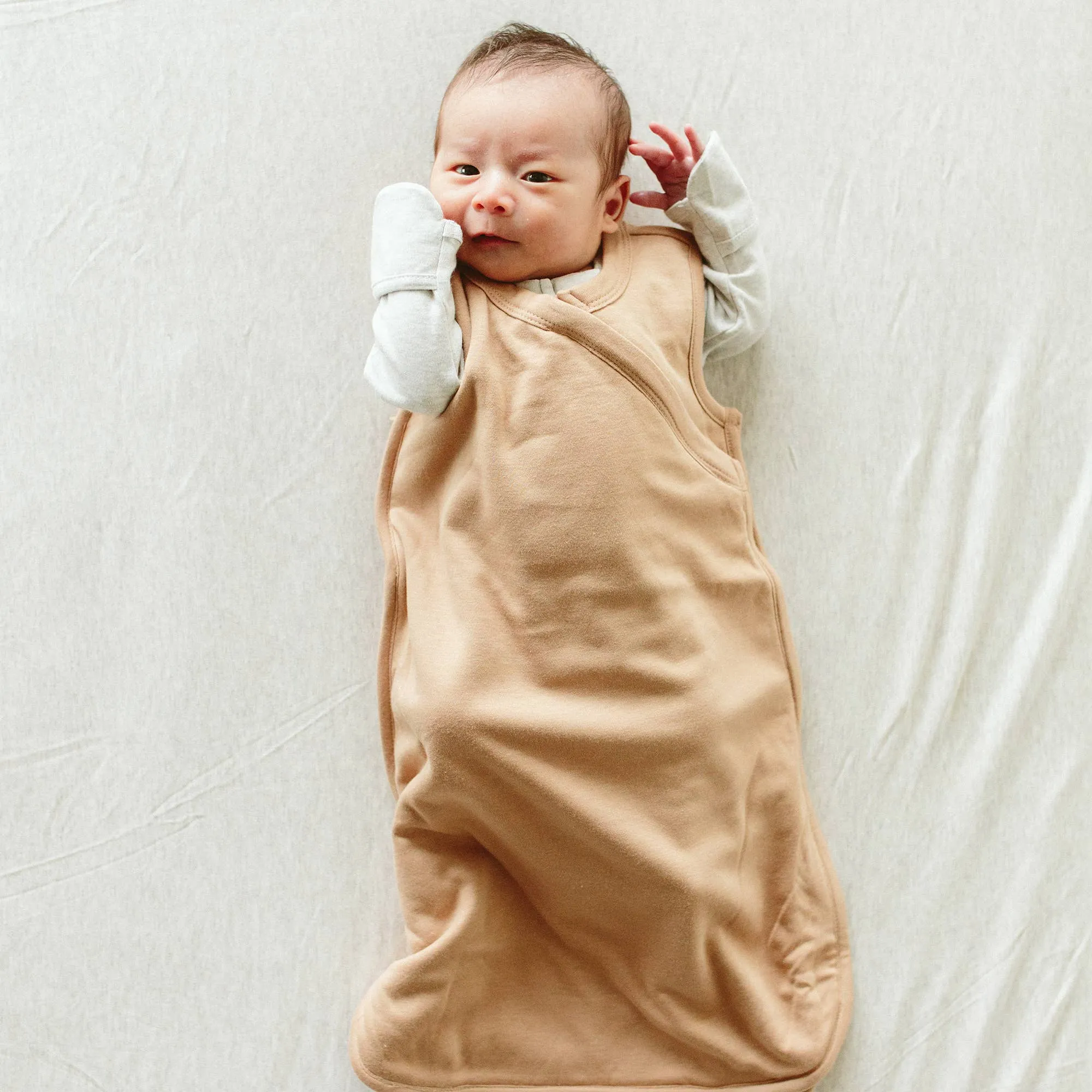 Bamboo   Organic Cotton Sleepbag: Sandstone