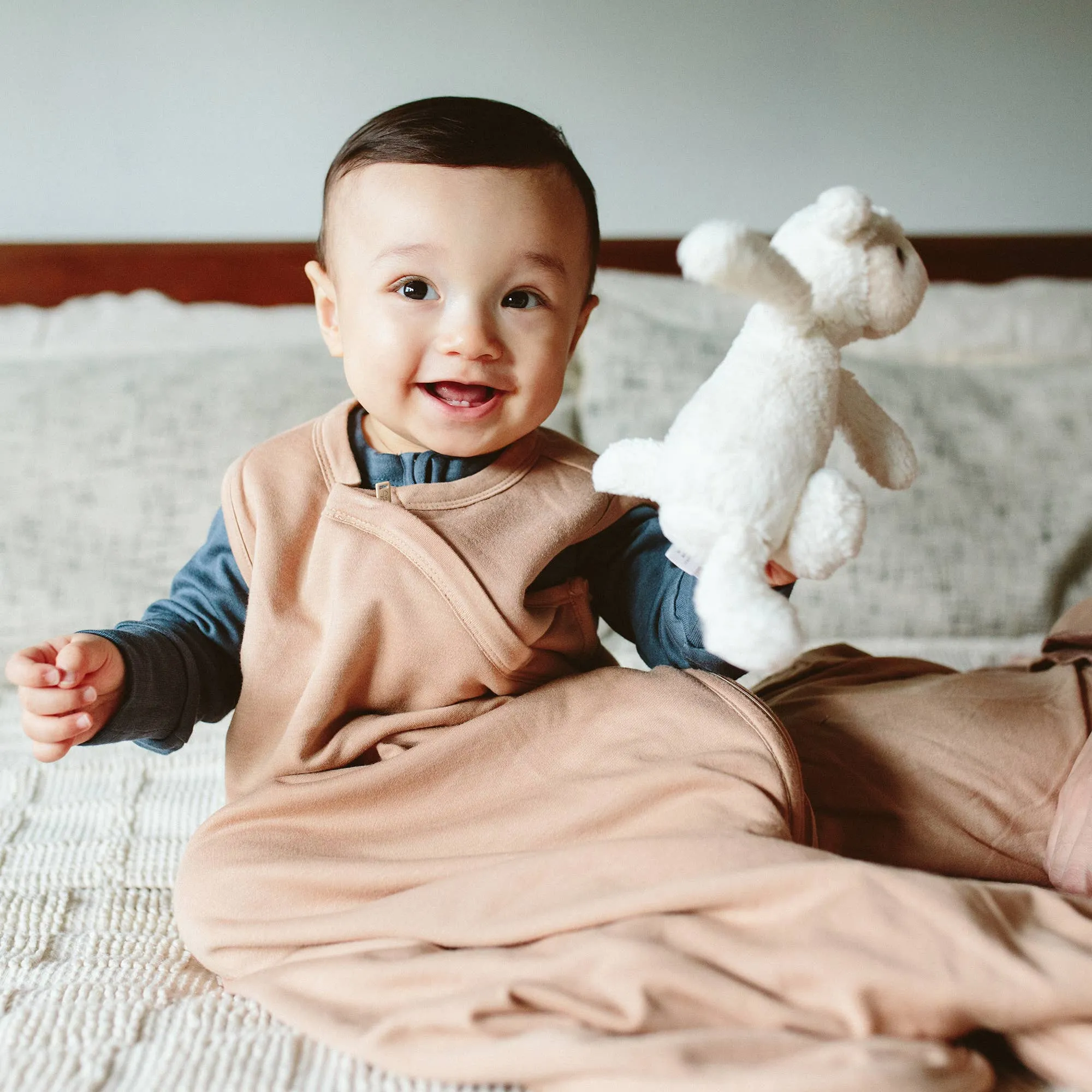 Bamboo   Organic Cotton Sleepbag: Sandstone