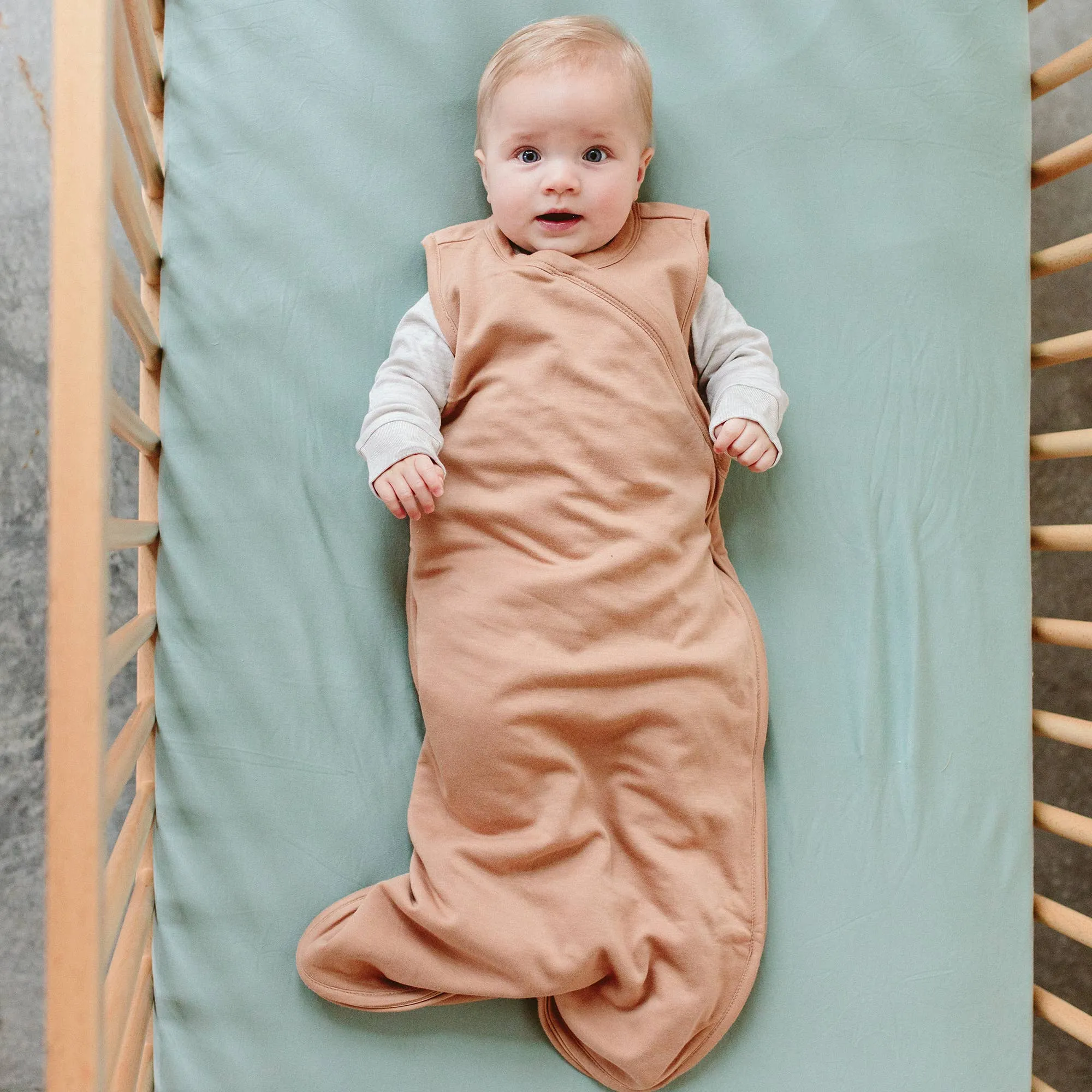 Bamboo   Organic Cotton Sleepbag: Sandstone