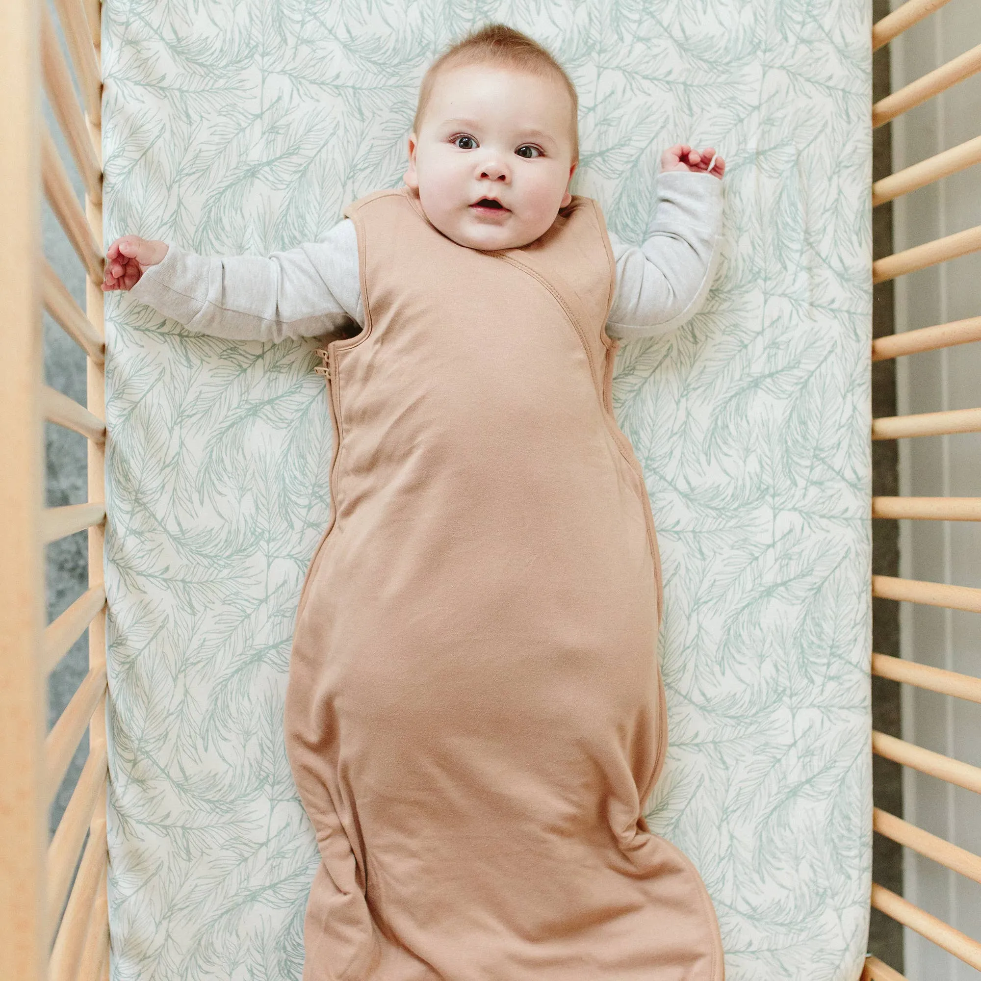 Bamboo   Organic Cotton Sleepbag: Sandstone