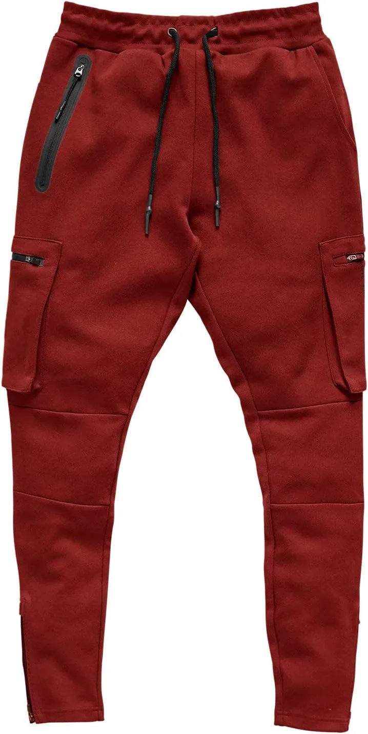 Cargo Pants for Men Big and Tall Winter Sweatpants for Mens Thick Warm Jogger Pants Cinch Bottom Running Joggers Soft