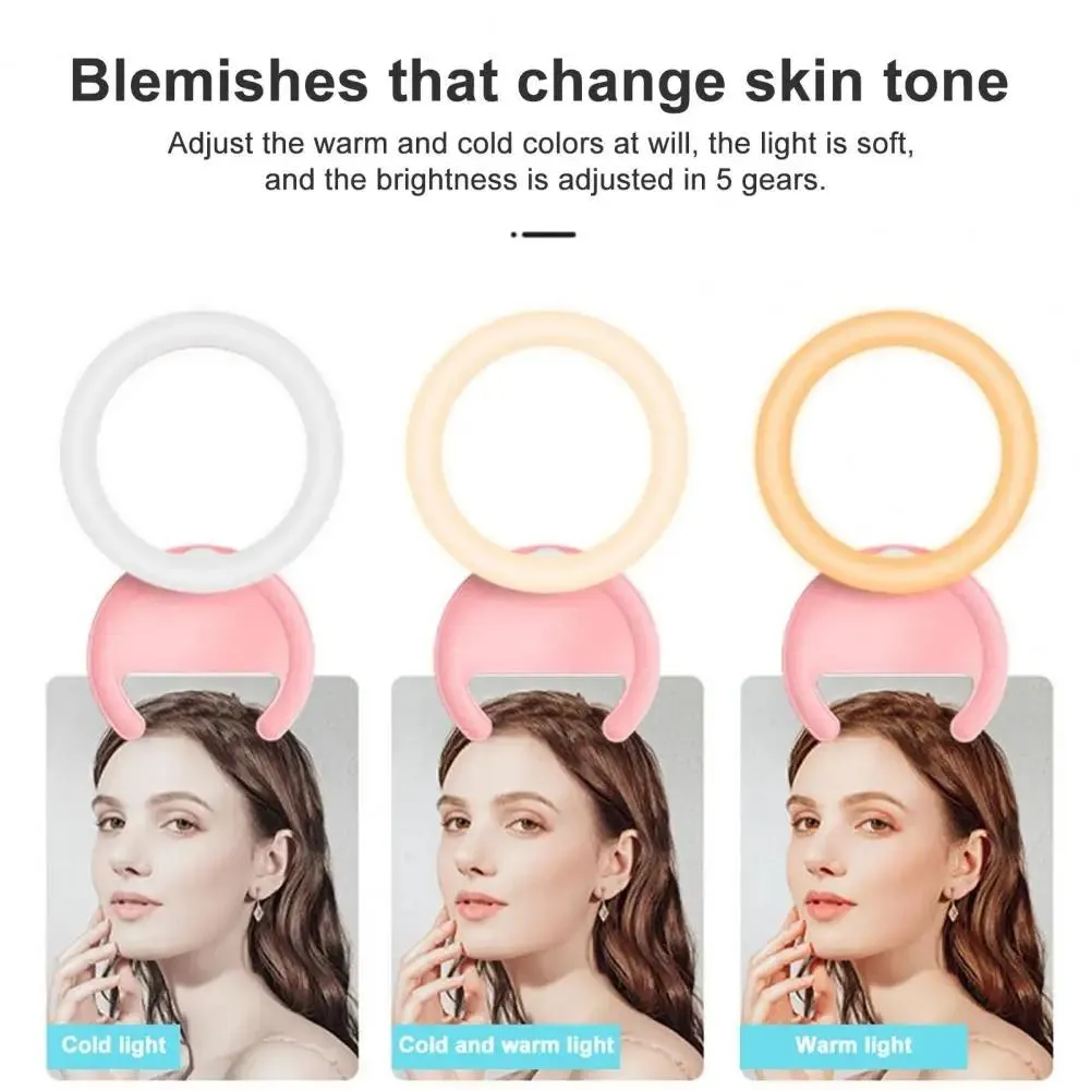Clip-on Half-ring Fill Light for 10cm Mobile Phones