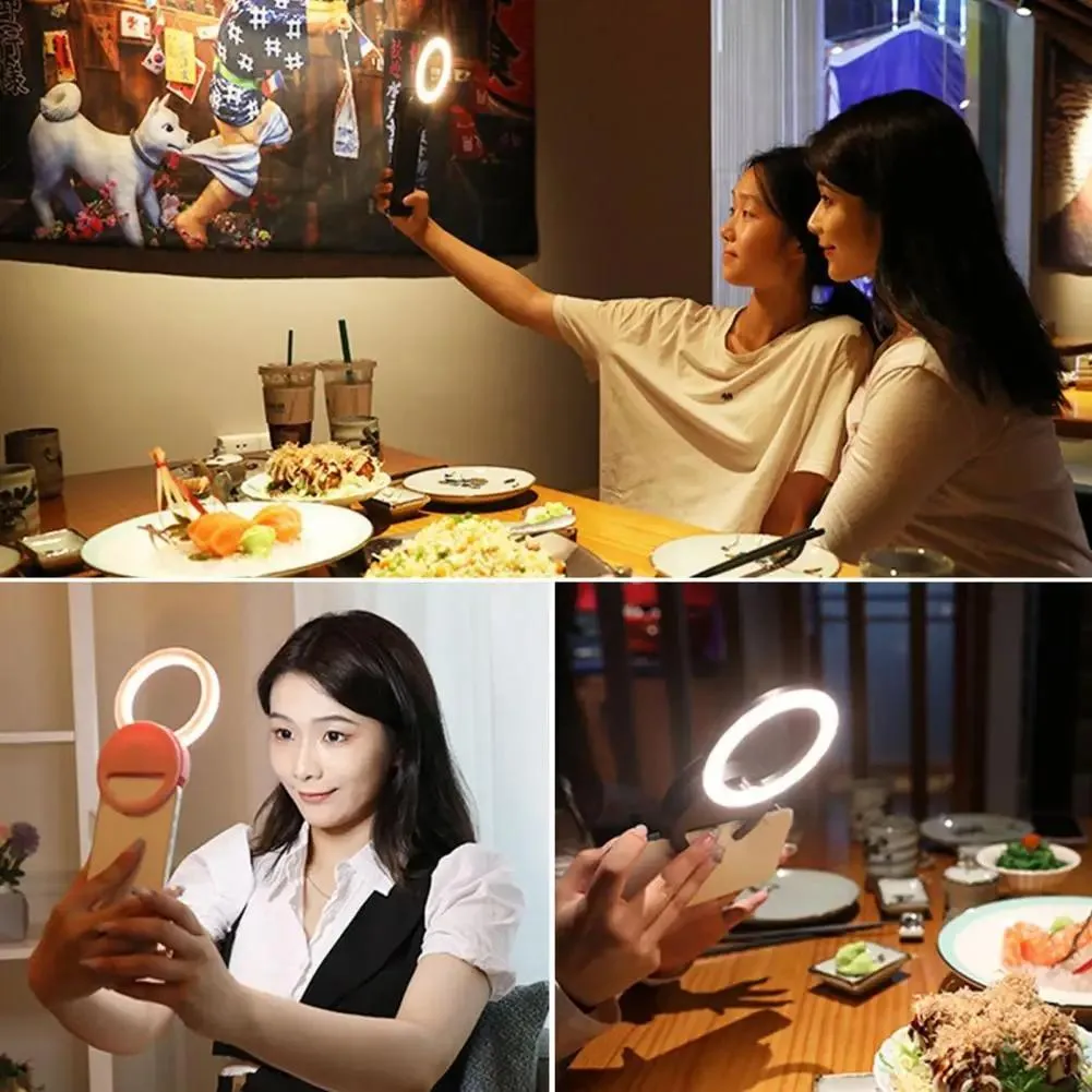Clip-on Half-ring Fill Light for 10cm Mobile Phones