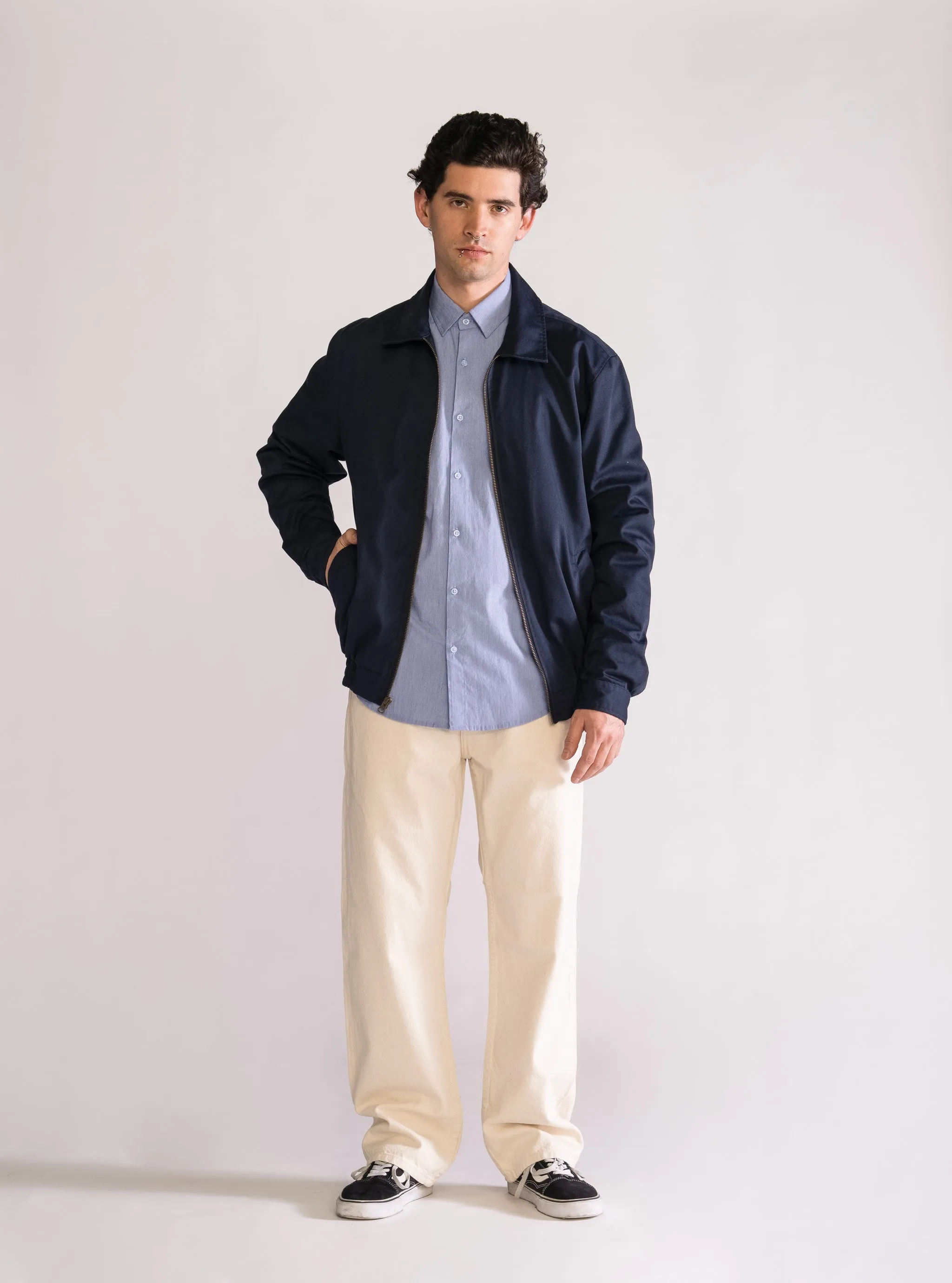 Common Ground Slim Fit Camisa, Azul Obscuro