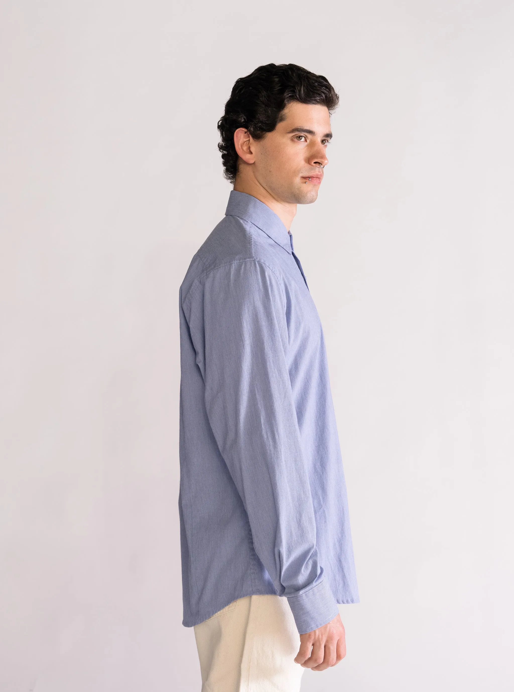 Common Ground Slim Fit Camisa, Azul Obscuro
