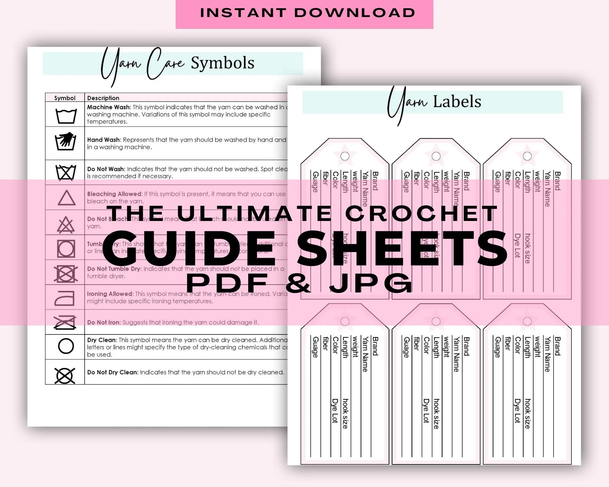 Crochet Reference Sheets