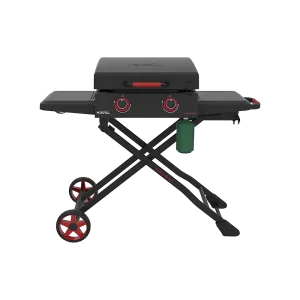Daytona 2-Burner Propane Gas Griddle with Foldable Cart 