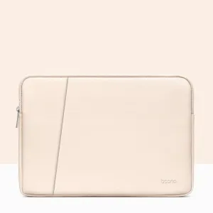 Double-Layer Leather Laptop Bag - Apricot - 16 / 17 Inch