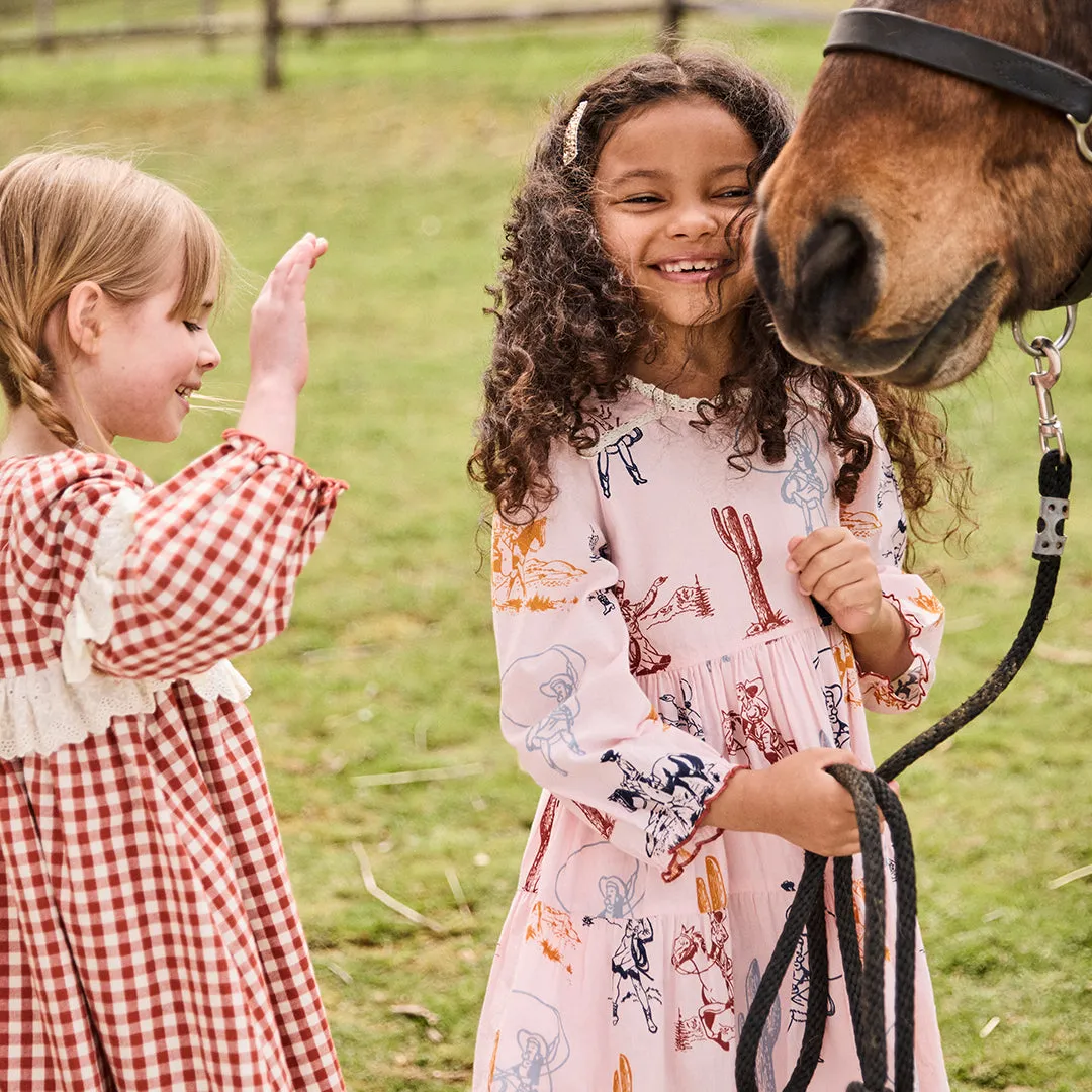 Girl's Charlie Dress Pink Cowgirls