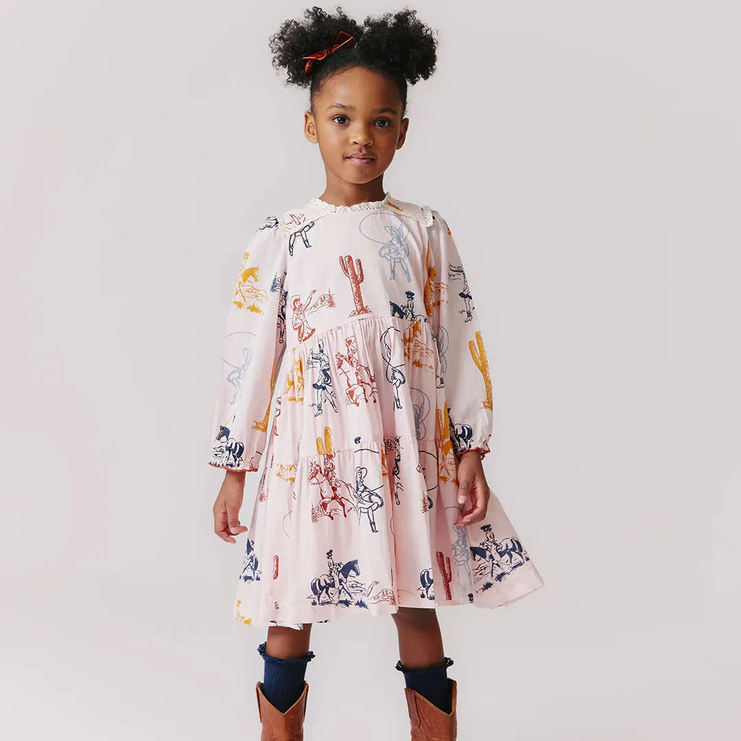 Girl's Charlie Dress Pink Cowgirls