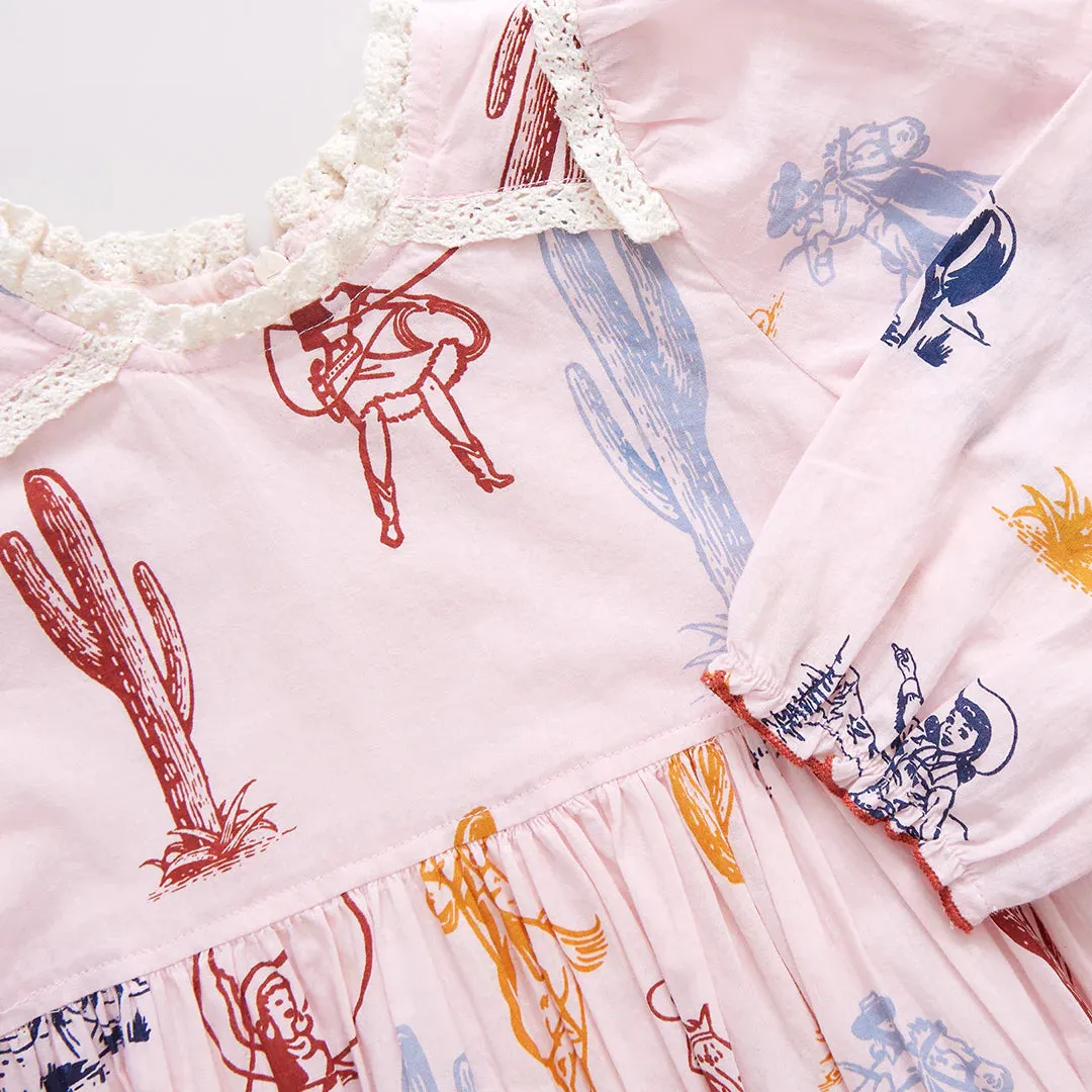 Girl's Charlie Dress Pink Cowgirls