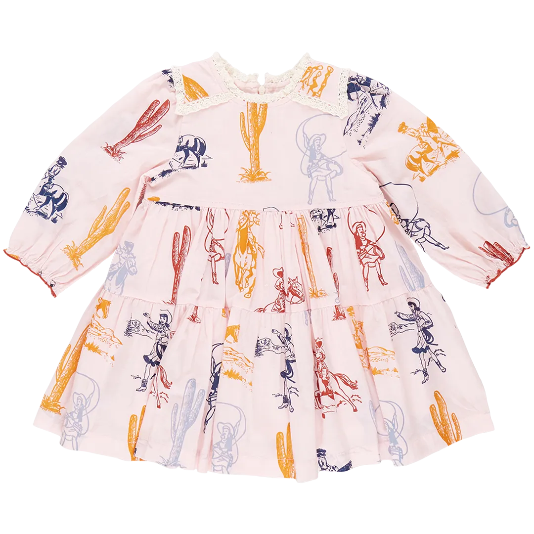 Girl's Charlie Dress Pink Cowgirls