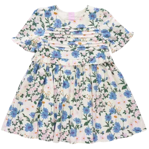 Girls Raquel Dress - Melon Daisy Floral