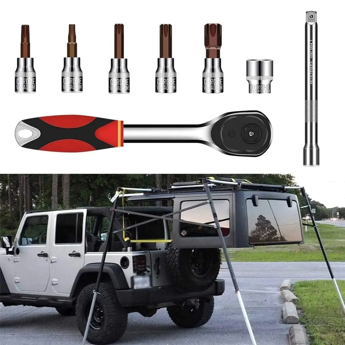 Hardtop Door Removal Torx Tools Set Wrench Kits For 1997-2024 Jeep Wrangler