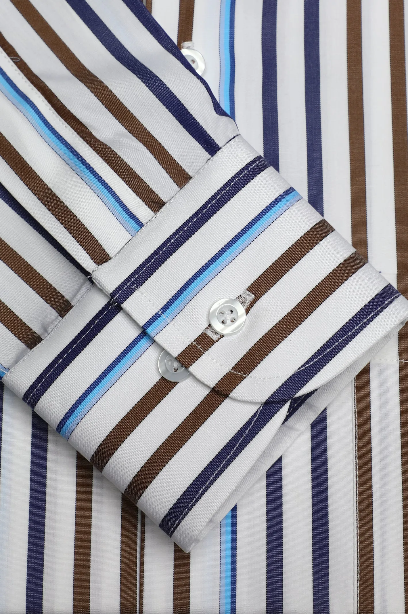 Multicolor Awning Stripe Formal Autograph Shirt
