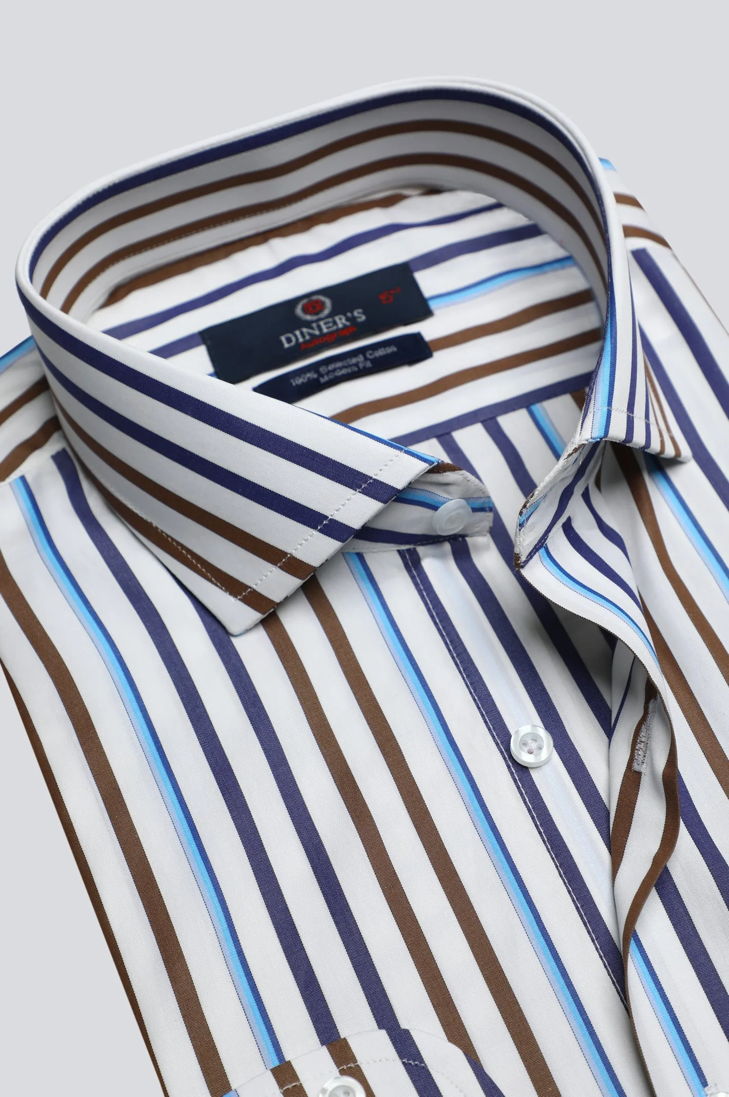 Multicolor Awning Stripe Formal Autograph Shirt