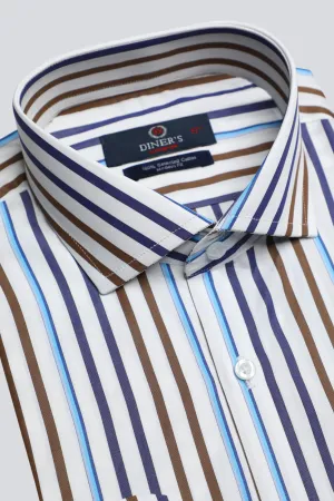 Multicolor Awning Stripe Formal Autograph Shirt
