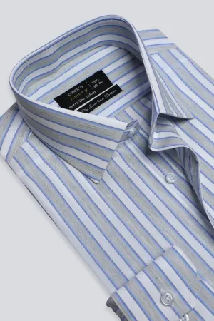 Multicolor Awning Stripe Formal Shirt
