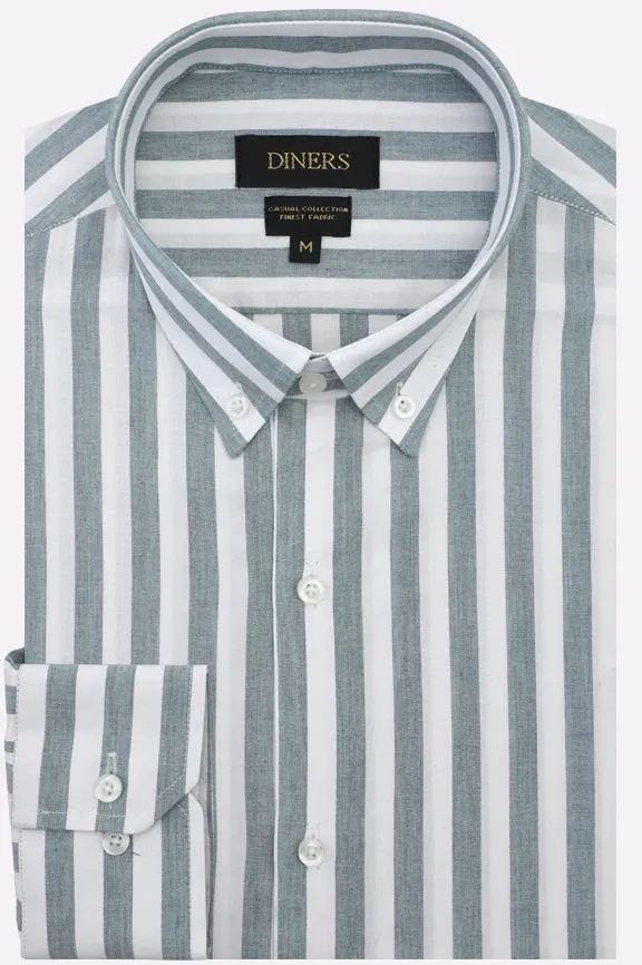 Multicolor Awning Stripes Casual Shirt
