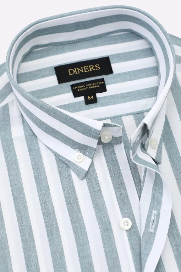 Multicolor Awning Stripes Casual Shirt