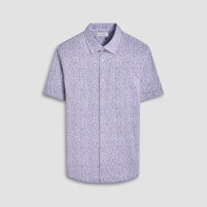 Myron Double-Sided Leaf & Check OoohCotton Short-Sleeve Shirt