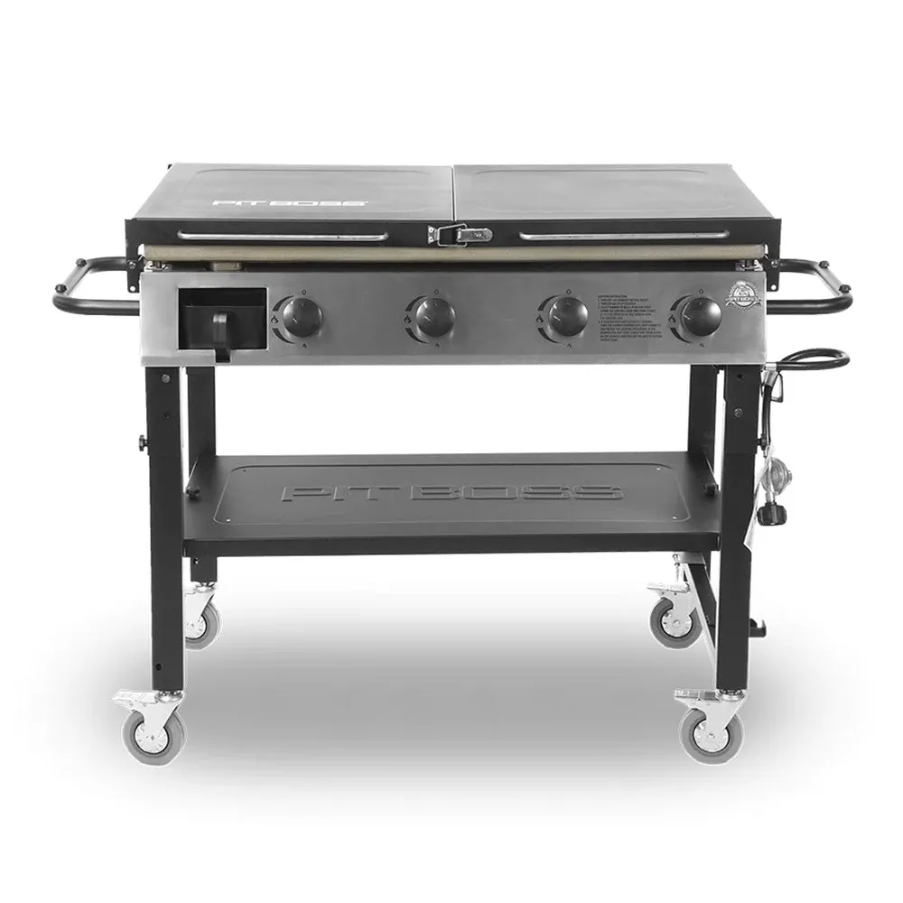 Pit Boss Deluxe 4 Burner Griddle with Side Shelves Propane PB757GD 10942 10555