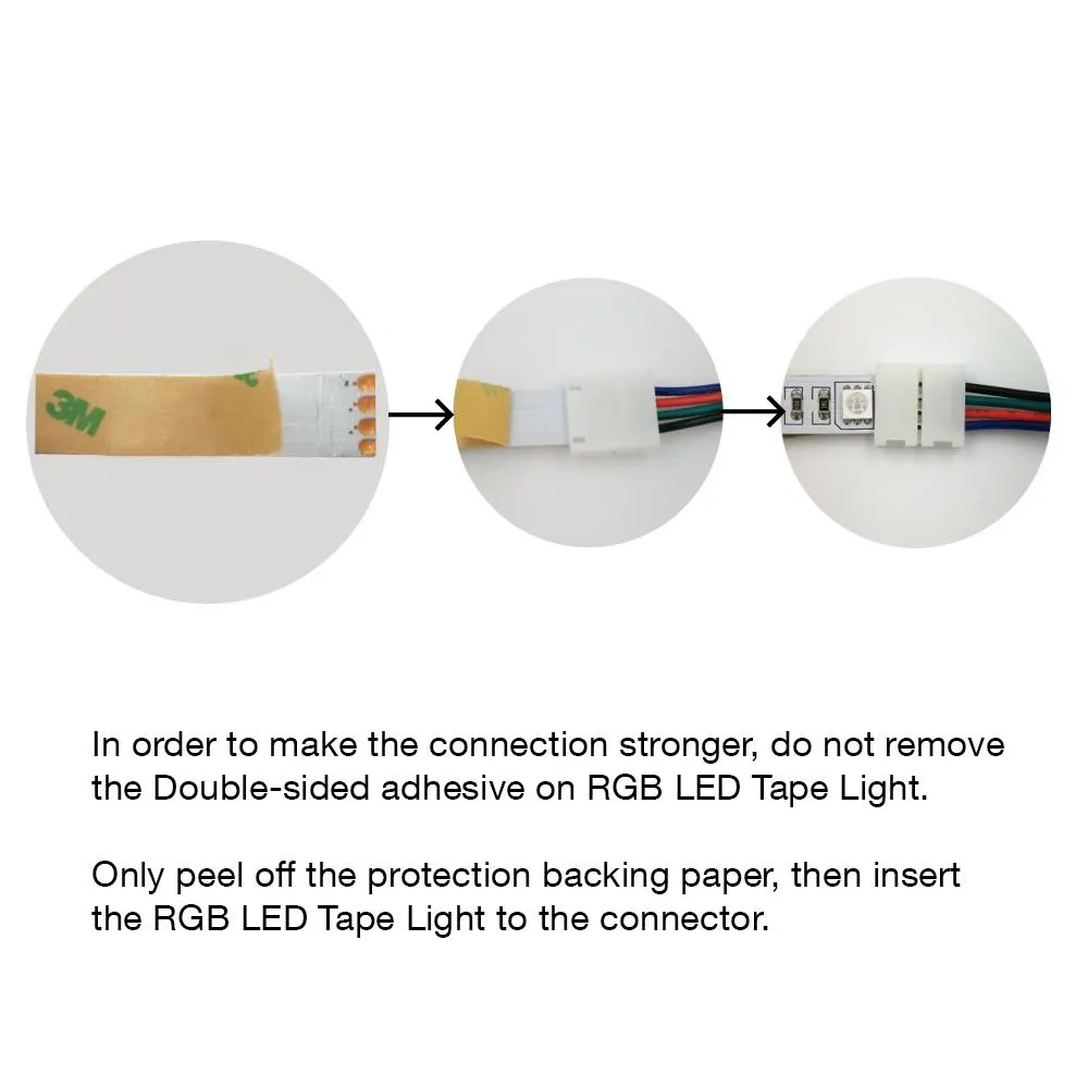 RGB LED Clip-On Splice Power Feed