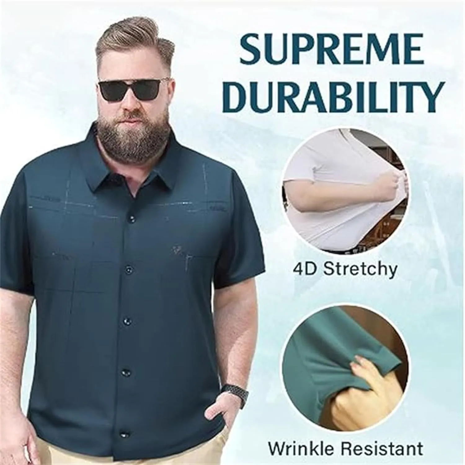 Shirts, Men's Breathable Ice-Silk Stretch Shirt, Undershirts T Shirts
