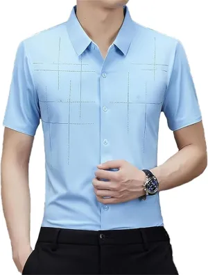 Shirts, Men's Breathable Ice-Silk Stretch Shirt, Undershirts T Shirts