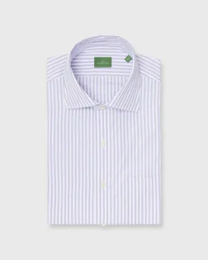 Sid Mashburn Spread Collar Dress Shirt Lavender Multi Stripe Poplin