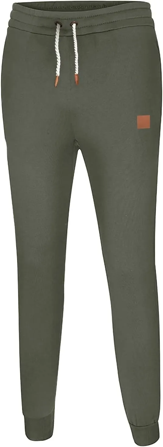 Sweatpants for Men with Pockets Pants Fitness Sports Trousers Men's Cargo Pants Big and Tall Men's Elastic Waist Work