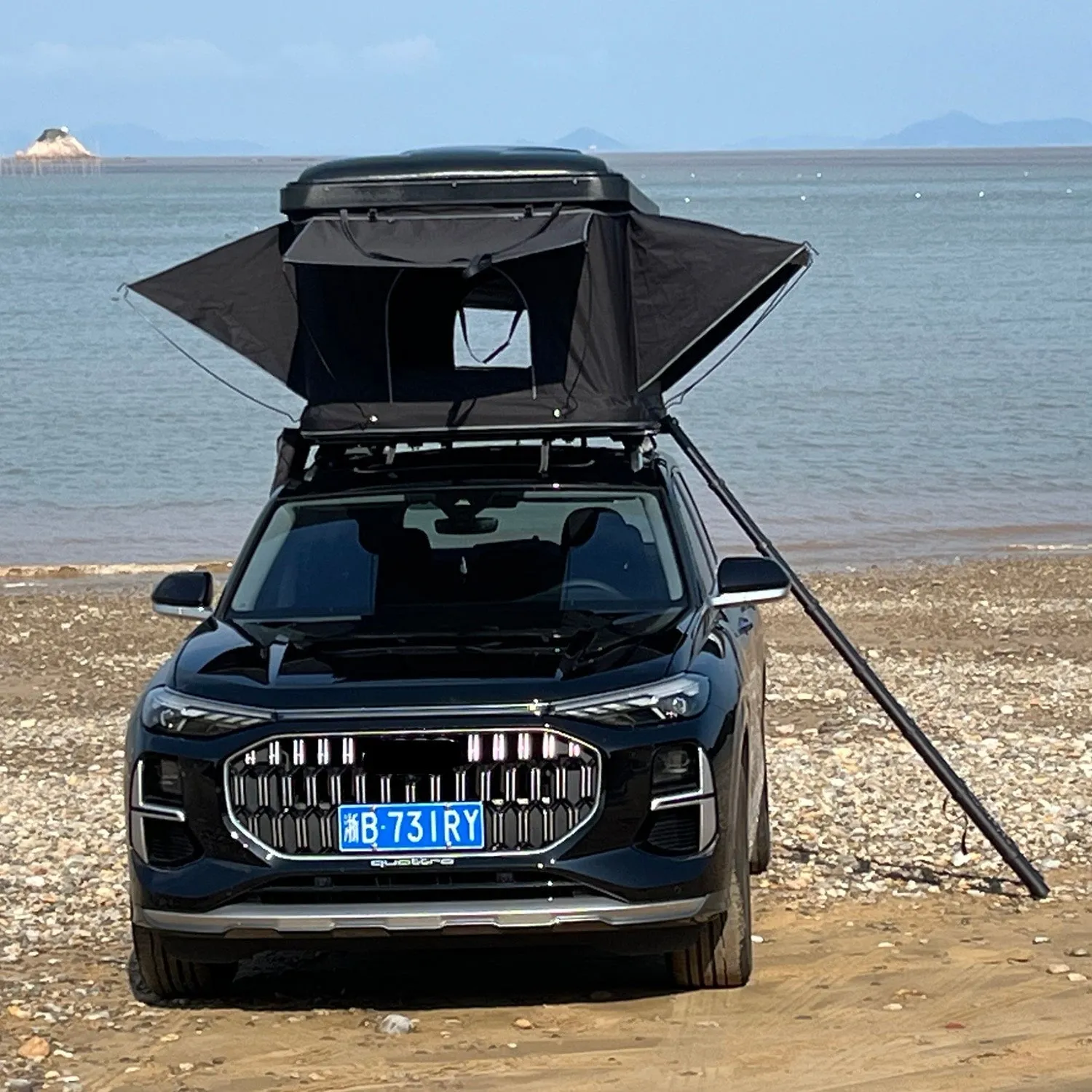 Truck top sleeping box pop up hardshell dual expandable car rooftop tent