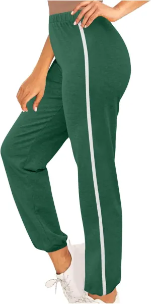 Women's Sweatpants Workout Joggers Elastic High Waisted Pants Hiking Jogging Pants Plus Size Sweatpants with Pockets